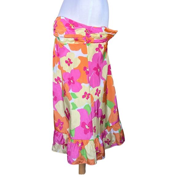 Lilly Pulitzer Women’s Strapless Silk Blend Tropical Floral Print Dress … - Picture 7 of 13